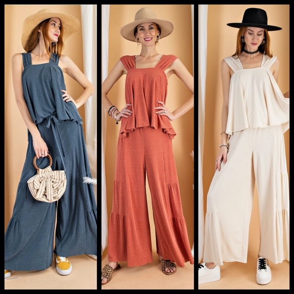 EASEL "Summer Together" Two Piece Top & Pants Set - Picture 14 of 16